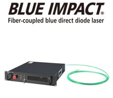 ファイバ結合型高輝度青色ダイレクトダイオードレーザ「BLUE IMPACTシリーズ」