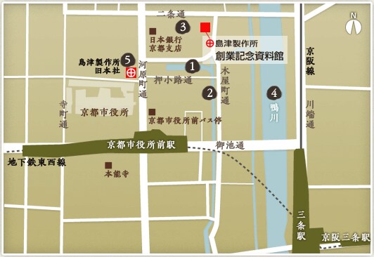 界隈の地図