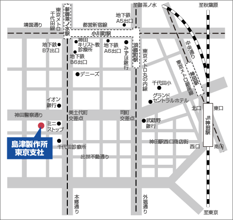 島津製作所 東京支社 地図