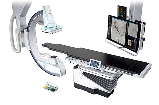 動脈硬化などによる下肢血管狭窄のカテーテル治療を支援 血管撮影システム向けオプションに新機能を導入