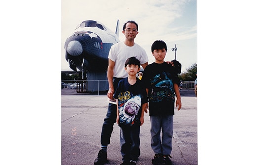 1993年フロリダへ家族旅行、NASA基地にて