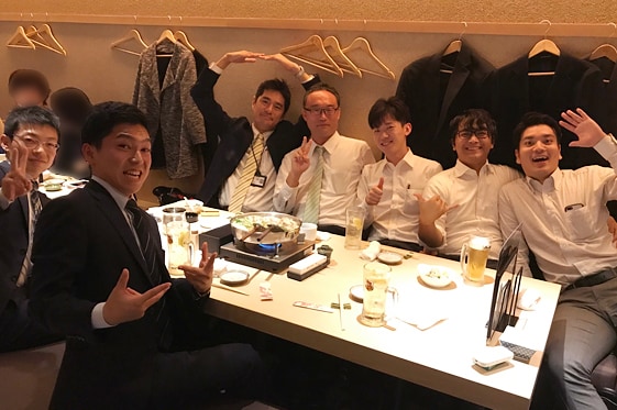 2019年10月、横浜支店の同僚が開いてくれた50歳の誕生日会