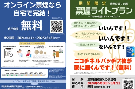 オンライン禁煙プログラム（島津健康保険組合）