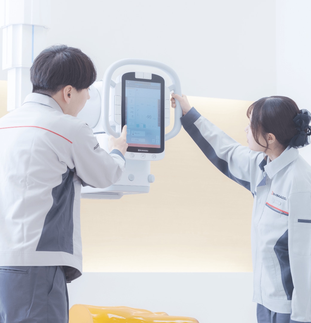 島津製作所のグループ会社として チームワークで医療機関へ技術力を提供する。