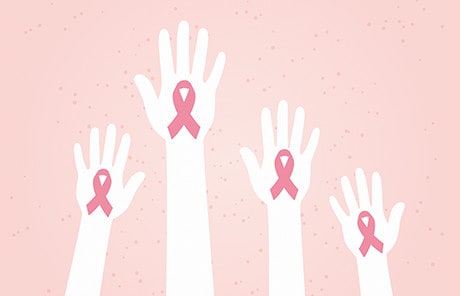 乳がんは自分でも見つけることができるがんでもあります。月に1度は自己検診を。