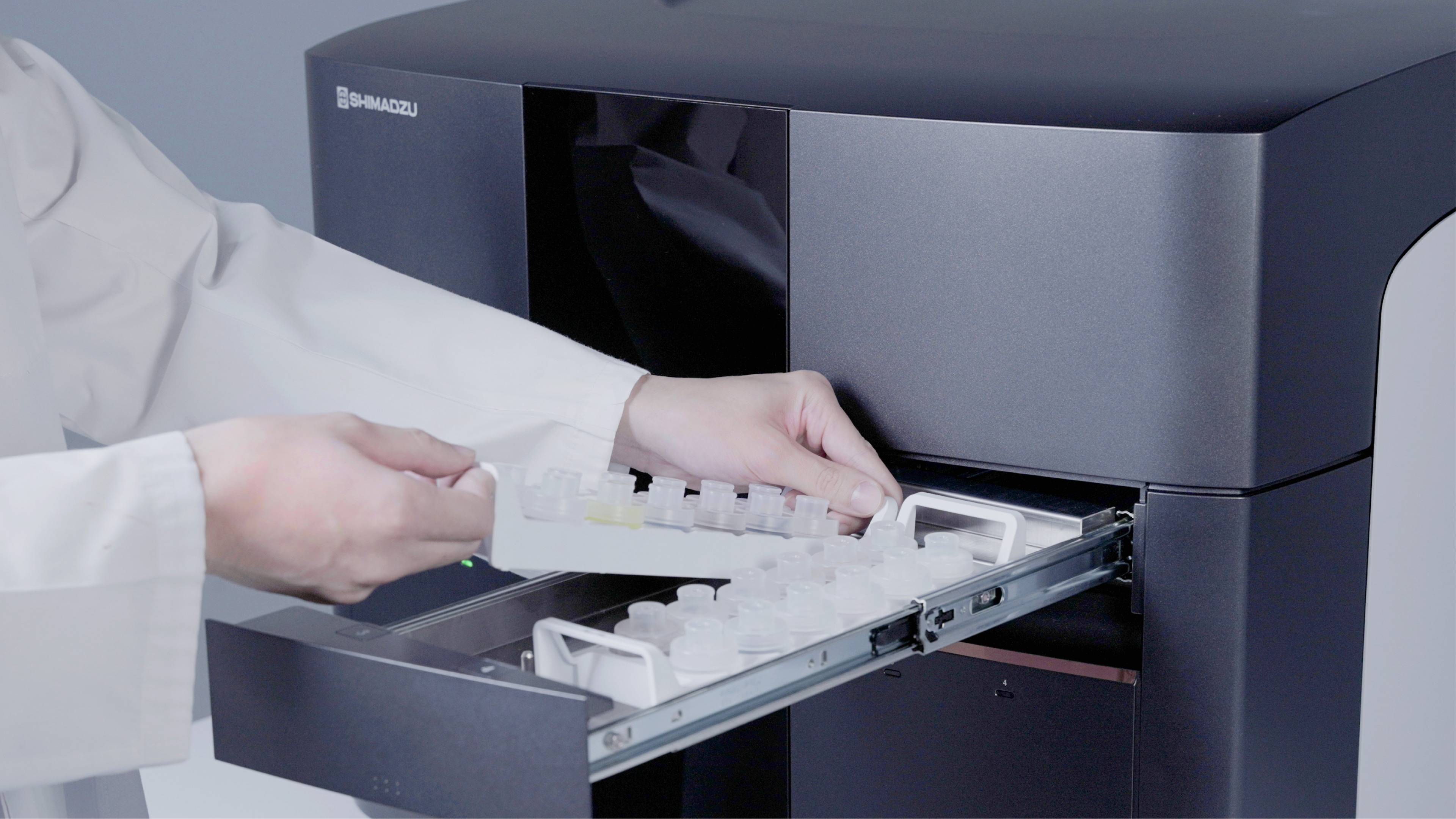 試料をセットする