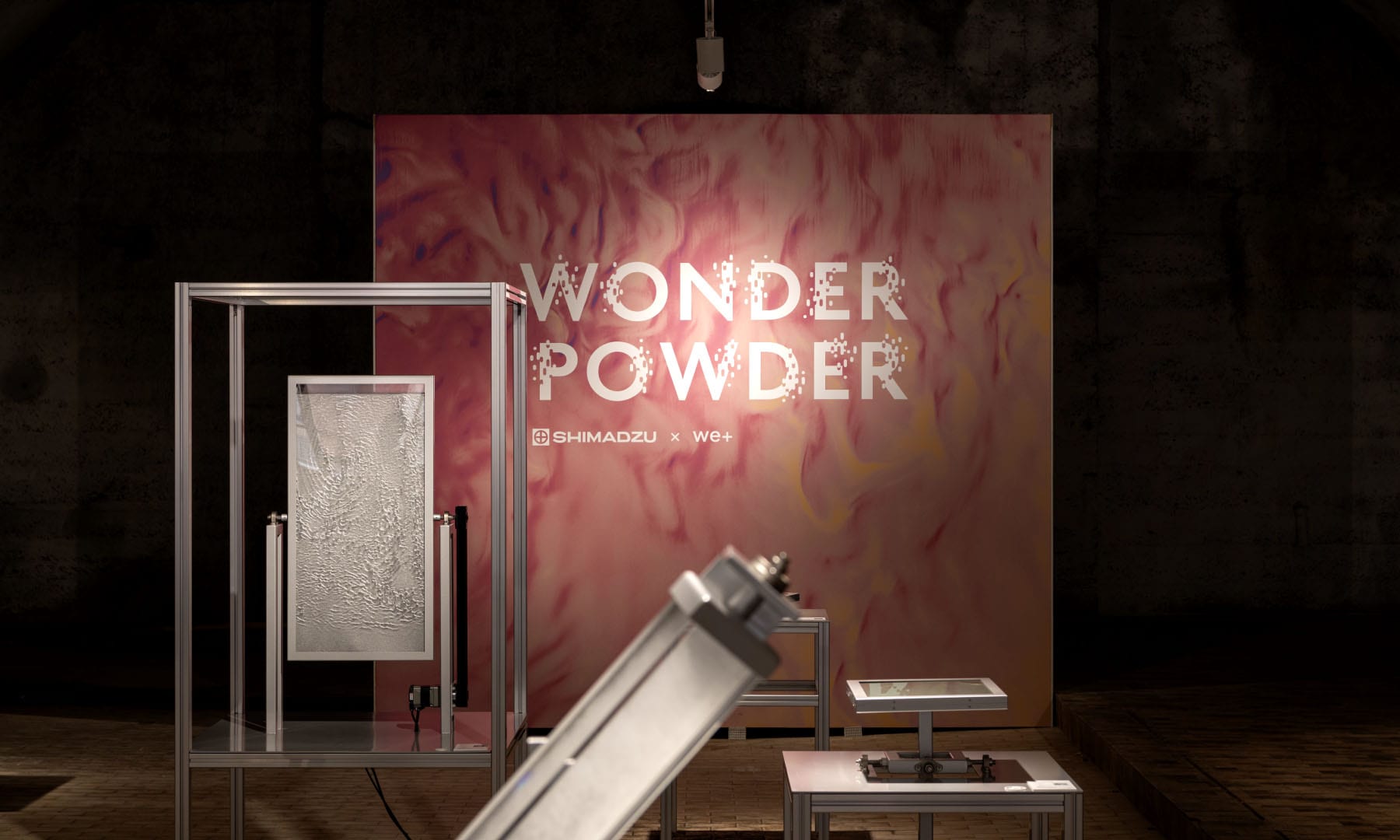 WONDER POWDER -ミラノデザインウイーク-：展示の看板