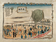 軽気球を作成し、人を乗せて飛揚(1877年)