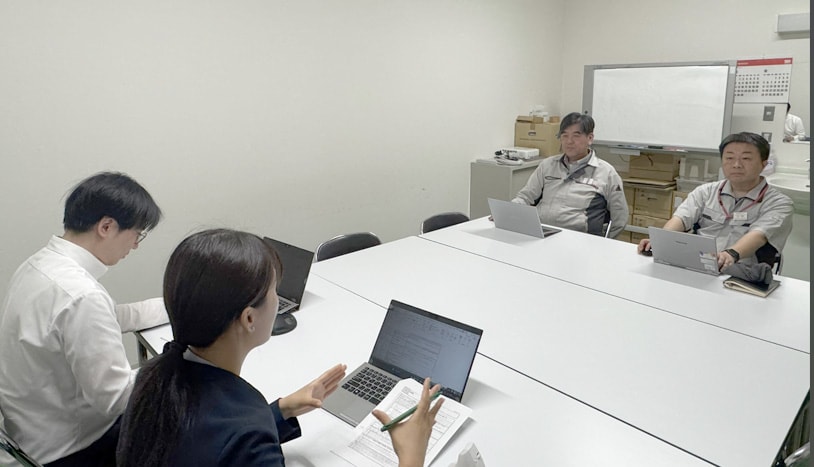 対面で実施したサプライヤーコミュニケーションの様子
