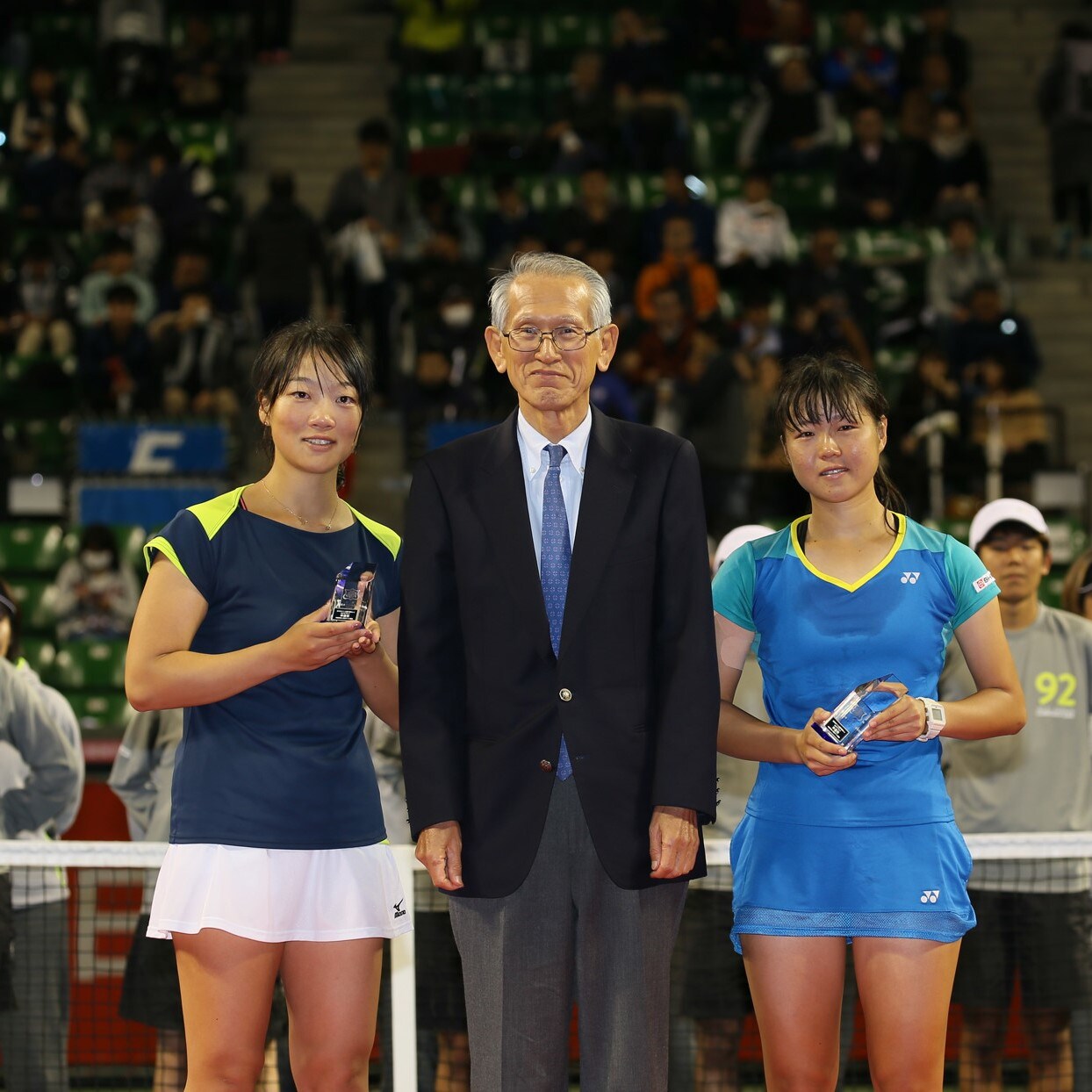 2017年の全日本選手権　女子ダブルスで準優勝した西本恵