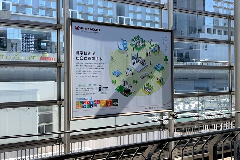 JR京都駅新幹線ホーム（看板）