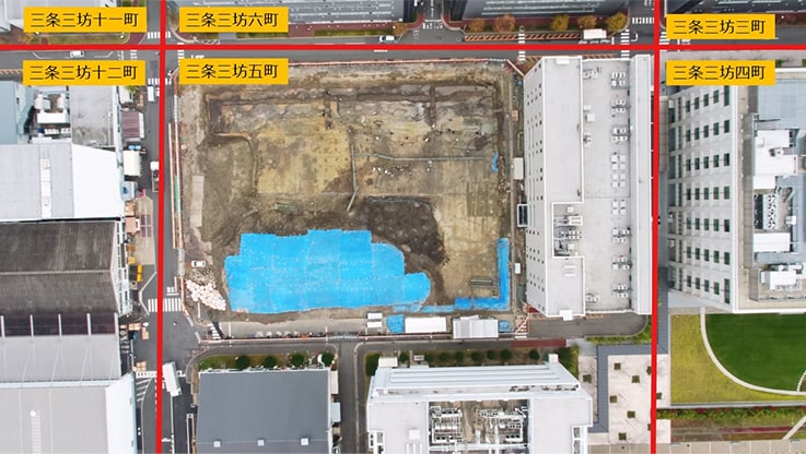 当社三条工場（平安京　三条三坊五条）調査　当社撮影