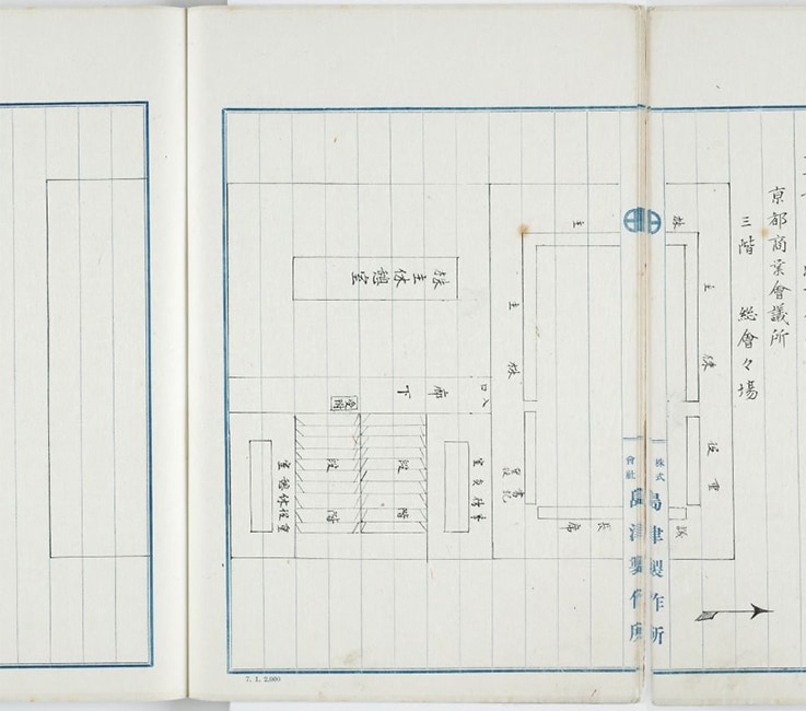 1917年9月の創立総会会場レイアウト（社内文書より）