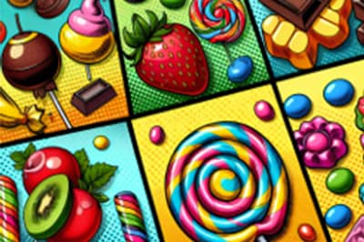 付近の床で見つかったお菓子のくずのイラスト