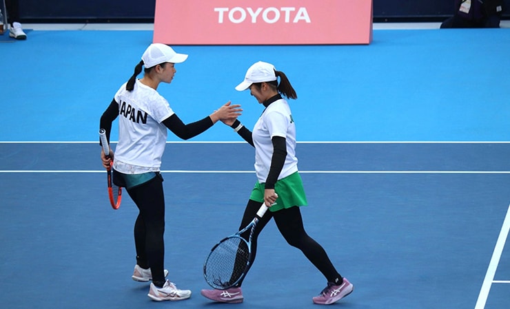 菰方選手は鈴木梨子選手（NTT都市開発）とペア