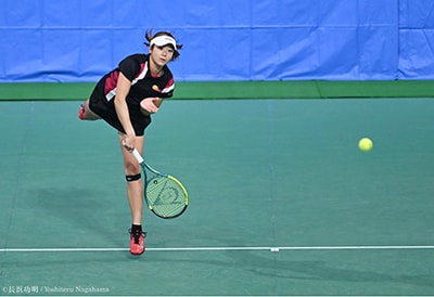 シングルス1 加治遥選手