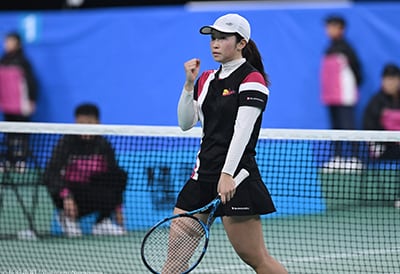 第39回テニス日本リーグ決勝トーナメント(2025年2月)ダブルス 松本安莉選手