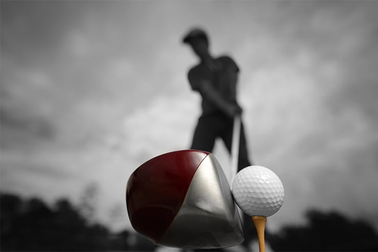 ゴルフショットの瞬間