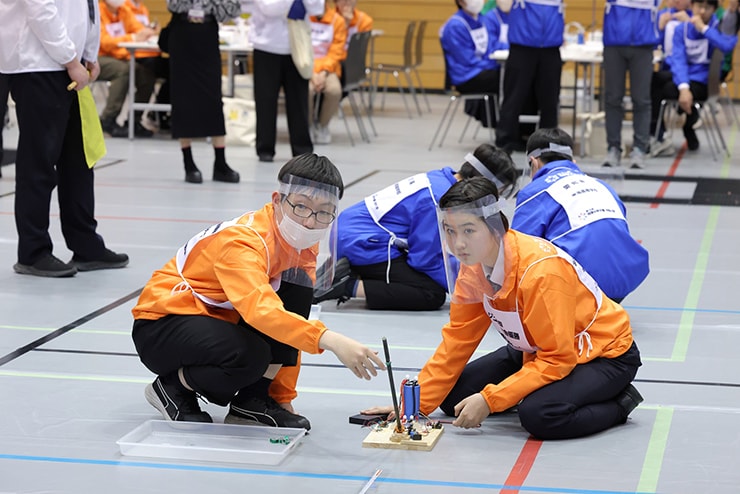市川学園市川中学校のチームがエキシビション