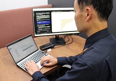 阿久津さんとPC
