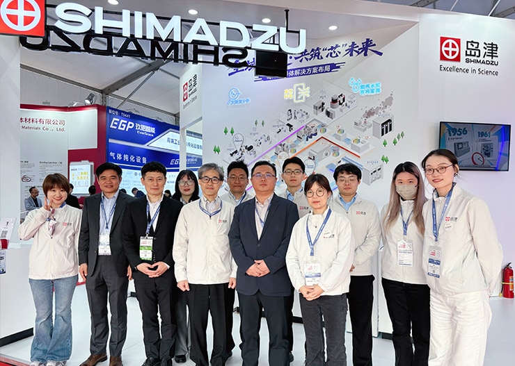 Semicon China2026の出展を担当した島津企業管理(中国)有限公司のメンバー