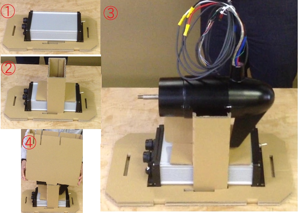 電機モーターの梱包